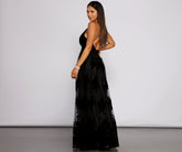 Morgan – Formelles Kleid aus beflocktem Samt